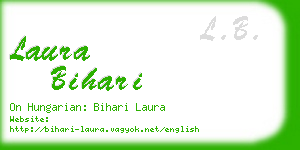 laura bihari business card